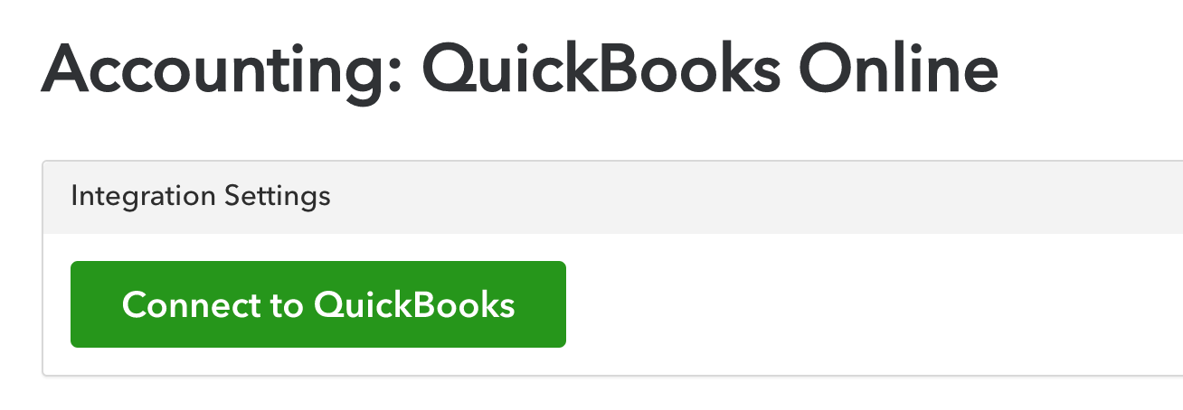 Connect  into QuickBooks Online