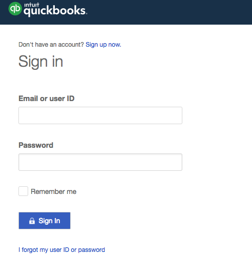 online quickbooks login page